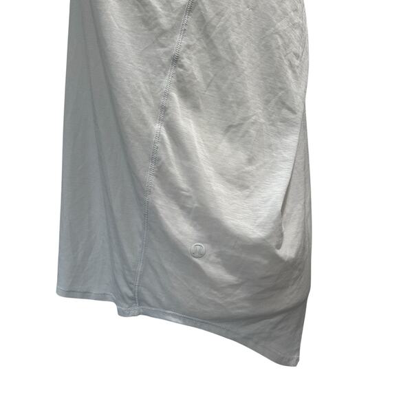 Lululemon Essential Tank Pleated XS / Small Vapour Silver Gray Jersey Racerback - Picture 7 of 11